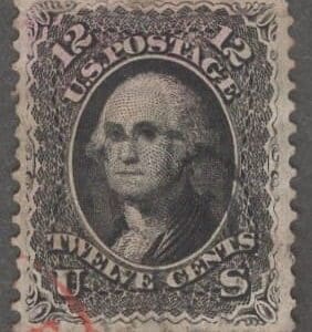 Scott# 69 WASHINGTON USED WITH RED & BLACK CANCELS & VERY NICELY CENTERED