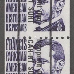Scott# 1297a "FRANCIS PARKMAN" MNH NON PROFIT PRESORT PRECANCEL PAIR