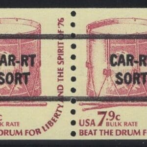Scott# 1615a "DRUM" AMERICANA SERIES PRECANCEL COIL PAIR, MNH
