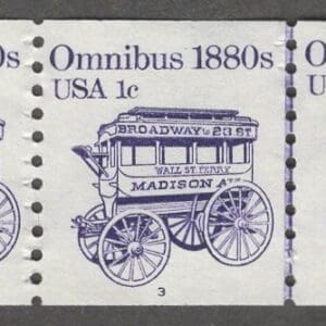 Scott# 1897 "OMNIBUS" MNH PNC3, PLATE#3 WITH LINE PAIR, NICELY CENTERED