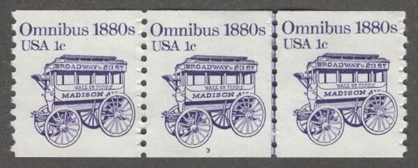 Scott# 1897 "OMNIBUS" MNH PNC3, PLATE#3 WITH LINE PAIR, NICELY CENTERED