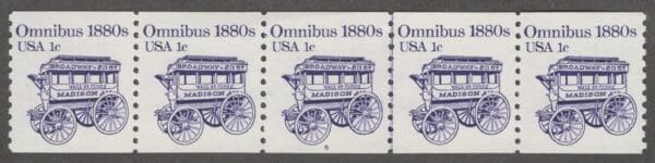 Scott# 1897 "OMNIBUS" MNH PNC5, PLATE#5 WITH LINE PAIR, NICELY CENTERED