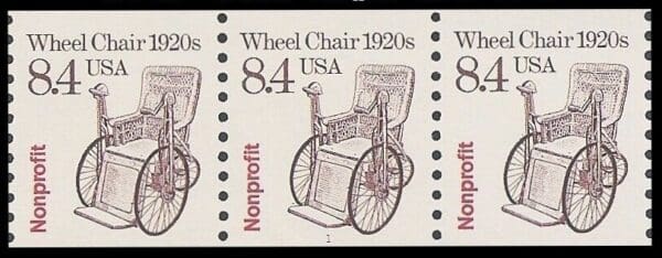 Scott# 2256 "WHEEL CHAIR" TRANSPORTATION SERIES MNH PNC3, PLATE# 1