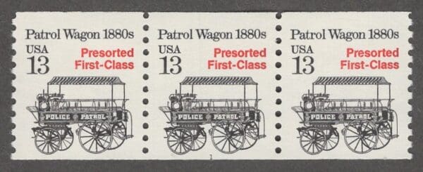 Scott# 2258 "PATROL WAGON" TRANSPORTATION SERIES MNH PNC3, PLATE#1