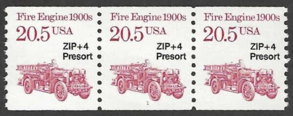 Scott# 2264 "FIRE ENGINE" TRANSPORTATION SERIES MNH PNC3, PLATE #1