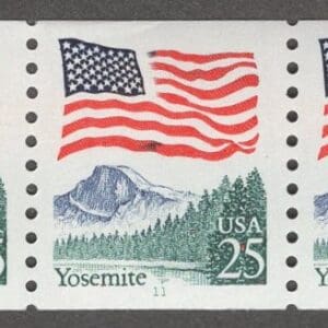 Scott# 2280 "FLAG-YOSEMITE" MNH PNC3, PLATE # 11, NICELY CENTERED