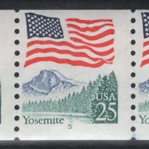 Scott# 2280 "FLAG-YOSEMITE" MNH PNC5, PLATE # 5, NICELY CENTERED