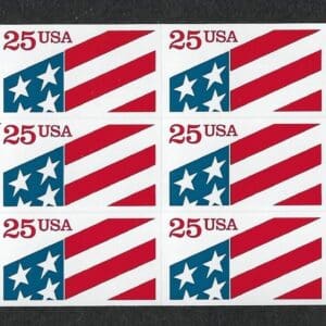 Scott# 2475a "FLAG "PLASTIC STAMP" UNFOLDED PLASTIC BOOKLET PANE (12)