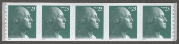 Scott# 3617 "WASHINGTON" 2002 MNH PNC5 P#V22, NICELY CENTERED