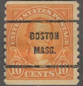 Scott# 603 "MONROE" USED, BOSTON MASS PRECANCEL