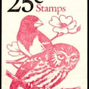 Scott# BK160, 2284-85 "GROSBEAK & OWL" BOOKLET(20) P# 1211