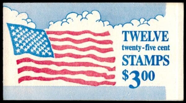 Scott# BK161, 2285Ac "FLAG & CLOUDS" MNH UNEXPLODED BOOKLET (12)