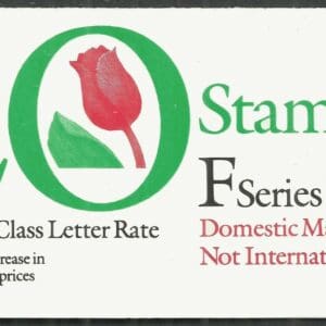 Scott# 2520-BK183 "F" TULIP" NON BEP UNEXPLODED BOOKLET (20) SEALED