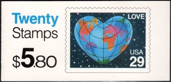 Scott# 2536 - BK188 "LOVE" UNEXPLODED BOOKLET (20) 2 PANES X 10