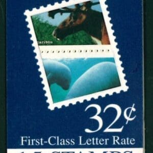 Scott# BK256, 3105 "ENDANGERED SPECIES" UNEXPLODED MAKESHIFT BOOKLET (15)