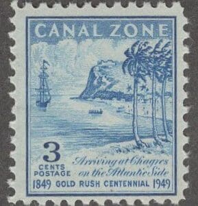 Scott# 142 CANAL ZONE "GOLD RUSH CENTENNIAL" MNH SINGLE