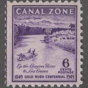 Scott# 143 CANAL ZONE "GOLD RUSH CENTENNIAL" MNH SINGLE