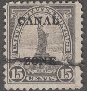 CANAL ZONE Scott# 78 "LIBERTY" USED SINGLE, NICELY CENTERED
