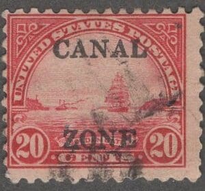 CANAL ZONE Scott# 92 "GOLDEN GATE" USED SINGLE, NICELY CENTERED