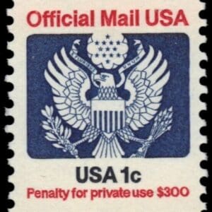 Scott# O127 "OFFICIAL MAIL" MNH SINGLE, NICELY CENTERED