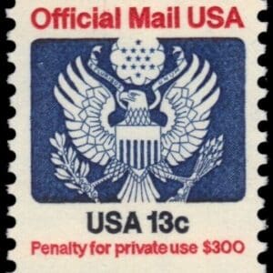 Scott# O129 "OFFICIAL MAIL" MNH SINGLE, NICELY CENTERED