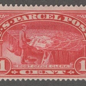 Scott# Q1 "PARCEL POST - POSTAL CLERK" MINT, VERY NICELY CENTERED
