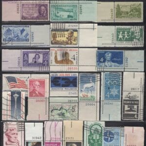 Alternative view of LOT  of (160+) USED U.S. PLATE # SINGLES WITH VARIOUS CANCELS AS SHOWN