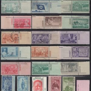 LOT  of (160+) USED U.S. PLATE # SINGLES WITH VARIOUS CANCELS AS SHOWN - Image 3