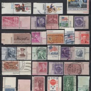 LOT  of (160+) USED U.S. PLATE # SINGLES WITH VARIOUS CANCELS AS SHOWN - Image 4