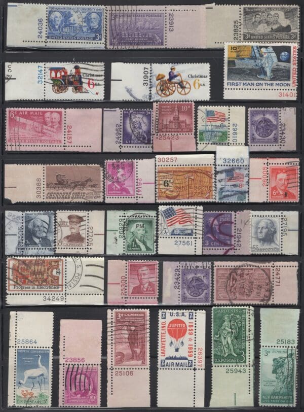 LOT  of (160+) USED U.S. PLATE # SINGLES WITH VARIOUS CANCELS AS SHOWN - Image 4