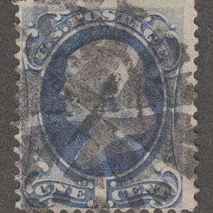 Scott# 145 "FRANKLIN" BANKNOTE WITH A BEAUTIFULLY STRUCK FANCY ROSETTE CANCEL