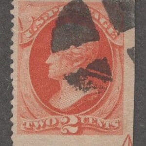 Scott# 183 "JACKSON" USED WITH NEGATIVE CROSSROADS CANCEL & GUIDE ARROW