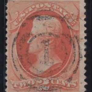 Scott# 183 "JACKSON" USED WITH A NUMERAL 1 BULLSEYE CANCEL