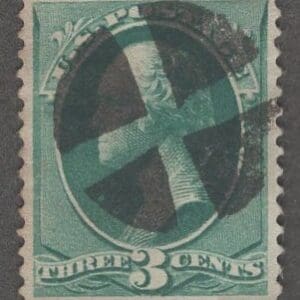 Scott# 184 "WASHINGTON" NEGATIVE CROSSROADS FANCY CANCEL *CHOICE*