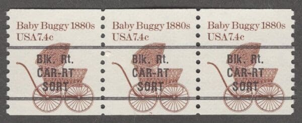 Scott# 1902a "BABY BUGGY" MNH PRECANCEL PNC3, PLATE #2