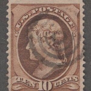 Scott# 209 "JEFFERSON" AMERICAN BANKNOTE, BULLSEYE CANCEL, NICELY CENTERED