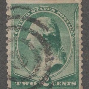 Scott# 213 "WASHINGTON" USED, BULLSEYE CANCEL, NICELY CENTERED