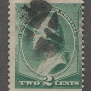 Scott# 213 "WASHINGTON" USED, NEGATIVE CROSSROADS CANCEL