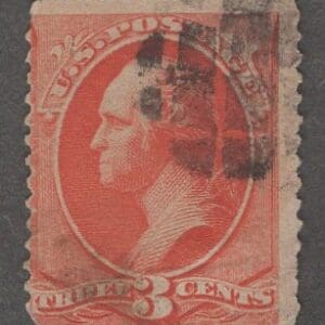 Scott# 214 "WASHINGTON" CIRCULAR GEOMETRIC CANCEL * SEE DETAILS *