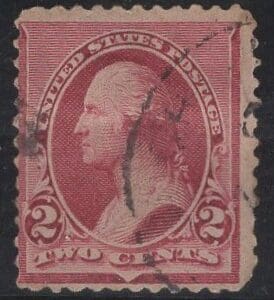 Scott# 219D "WASHINGTON" USED WITH A PARTIAL CDS CANCEL
