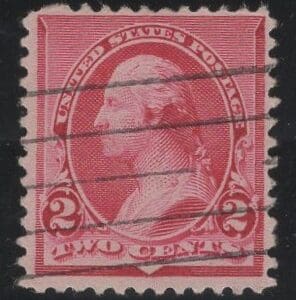 Scott# 220 "WASHINGTON" FIVE BAR GRID CANCEL