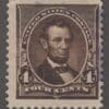 Scott# 222 "LINCOLN" USED, FACE FREE VIOLET CANCEL