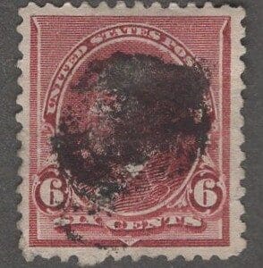 Scott# 224 "GARFIELD" OBLITERATION CANCEL, VERY NICELY CENTERED