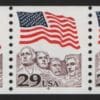SCOTT 2523 "MT RUSHMORE" MNH PNC5, PLATE # 4, NICELY CENTERED