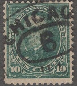 Scott# 273 "WEBSTER" USED, CHICAGO DOUBLE OVAL, NICELY CENTERED