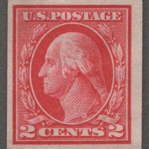 Scott# 442 "WASHINGTON" MINT FLAT PLATE PERF 10 COIL, SLWMK , NO GUM