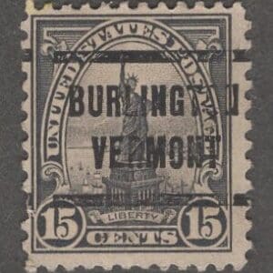 Scott# 696 "STATUE OF LIBERTY" BURLINGTON VT. PRECANCEL, USED
