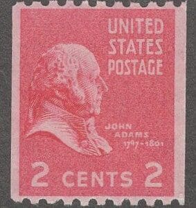 Scott# 850 "JOHN ADAMS-PRESIDENTIAL SERIES" MINT COIL SINGLE