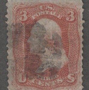 Scott# 94 "WASHINGTON" USED F GRILL, WITH CORK CANCEL