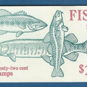 Scott# 2205-09 BK154 "FISH" UNEXPLODED BOOKLET (10) 2 X PANES (5)